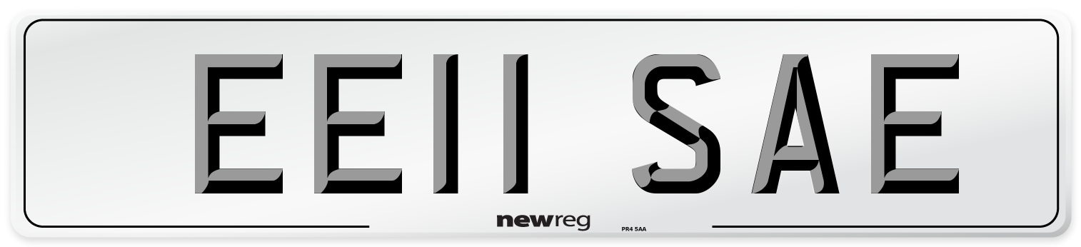 EE11 SAE Number Plate from New Reg